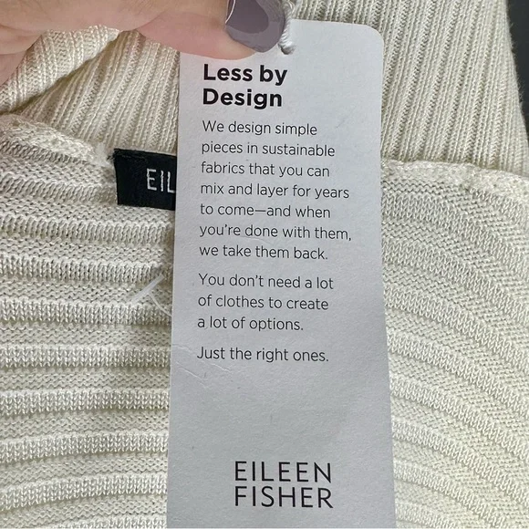 NWT Eileen Fisher Butter Long Knit Cardigan with Belt Size Large - Picture 7 of 11